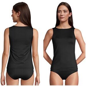 Land’s End Plus and Standard size high neck tankini soft cup bra black Various
